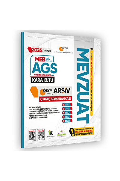 Karakutu Yayınları 2026 MEB-AGS MEVZUAT Kara Kutu ÖSYM Çıkmış Soru Havuzu Ban...