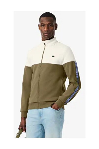 Lacoste Hanorac cu fermoar pentru tenis, color-block tricou