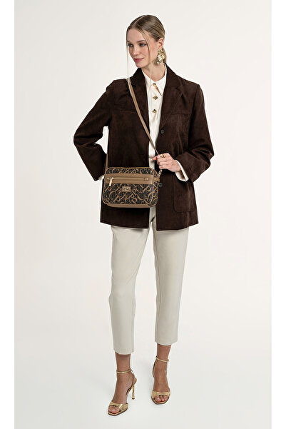 Pierre Cardin Monogram Kahve Kadın Çapraz Omuz Çantası 05PO25Y2514