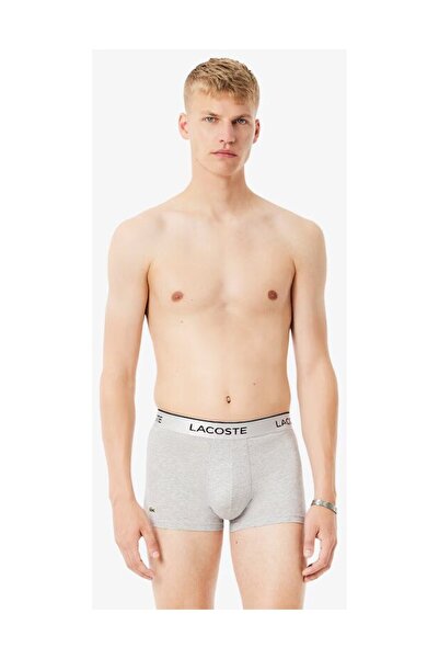 Lacoste 3-Pack Silver Waist Short Trunks - Men's Underwear
