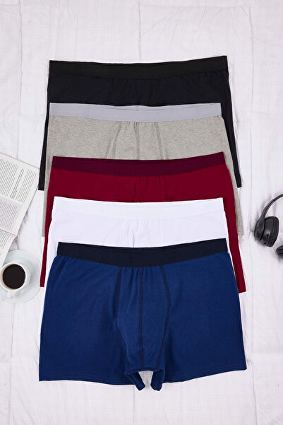 Trendyol Collection Multicolor*001 Bărbați Mărime mare 5-în-1 boxeri TMNAW26D...