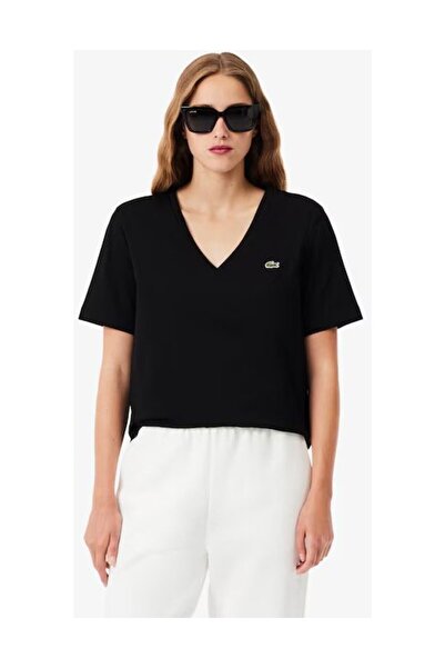 Lacoste Tricou damă Lacoste TF7300 negru