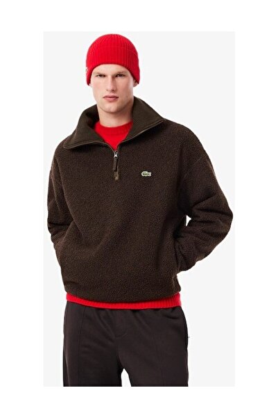 Lacoste Fleecová mikina s vysokým zipem u krku