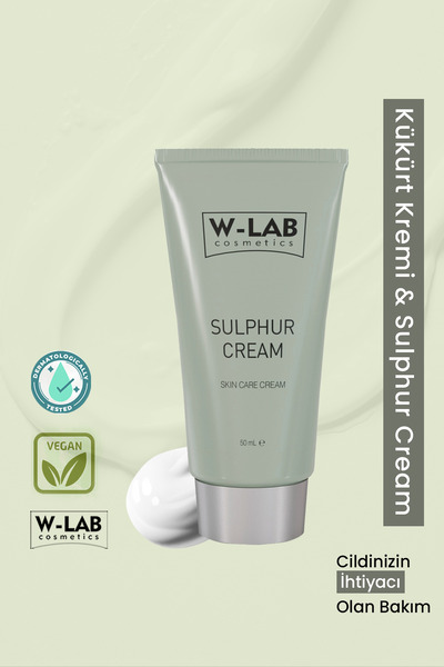 W-Lab Kozmetik Kükürt Kremi 50 ml - Sivilce Akne  ve Siyah Nokta Önleyici