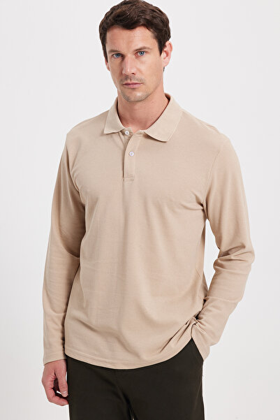 Tudors Men's standard fit relaxed cut cotton soft touch plain jersey long sle...