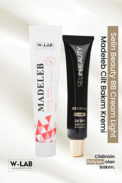 W-Lab Kozmetik Madeleb Krem 40 ml ve Selin Beauty BB Cream Spf25 Light 40ml Set