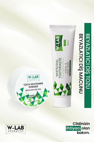 W-Lab Cosmetics Diş Beyazlatma Seti Çay,Kahve ve Sigara Lekesi Karşıtı Kalıcı...