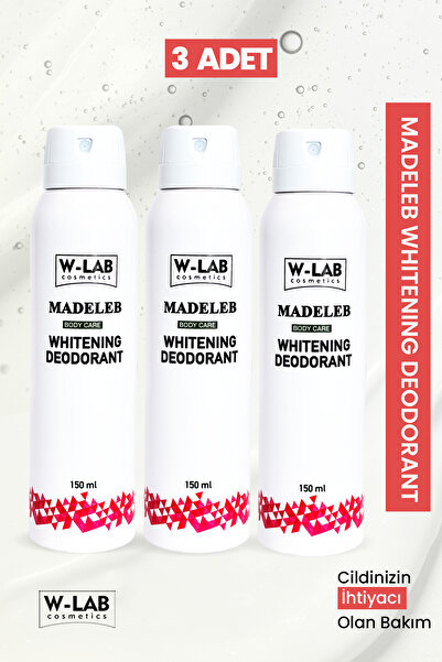 W-Lab Kozmetik Whitening Deodorant 3 lü Set  Unisex  Ter Kokusu ,Koltuk Altı ...