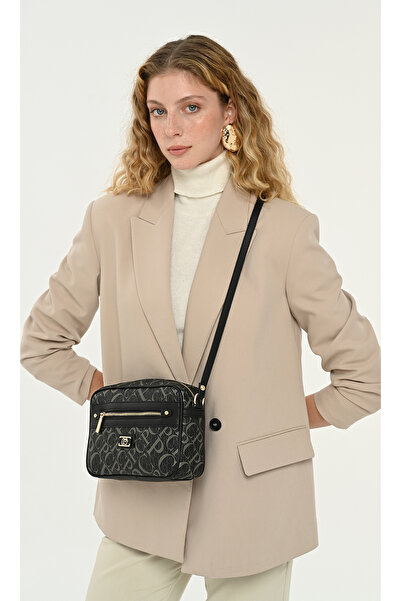 Pierre Cardin حقيبة كتف نسائية باللون الأسود من مونوغرام 05PO25Y2514