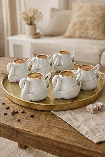 Karaca Swan 6 Kişilik Kahve Fincan Takımı 90 ml