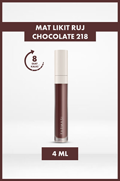 Farmasi Uzun Süre Kalıcı Kadifemsi Yapı Mat Likit Ruj | 218 Chocolate
