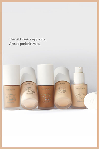 Farmasi VFX Pro Tam Kapatıcı Fondöten 30 ml 02 Ivory| Kusursuz Mat Bitiş, Kalıcı Ten Makyajı