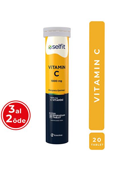 Selfit C Vitamini 1000 mg - 20 Efervesan Tablet | Portakal Aromalı