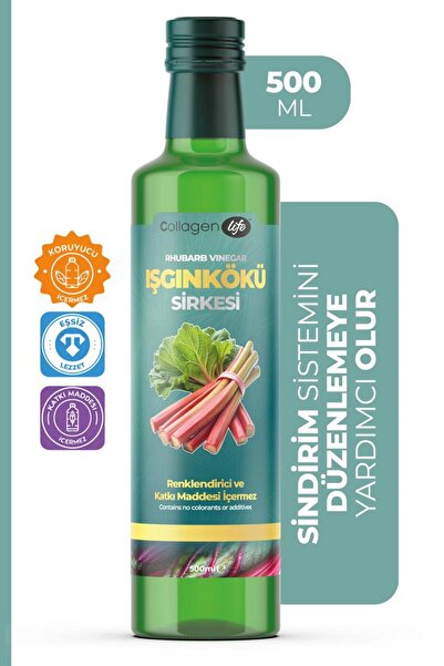 COLLAGEN LIFE Işkın Kökü Sirkesi Rhubarb Vınegar 500 ml - Doğal Fermantasyon