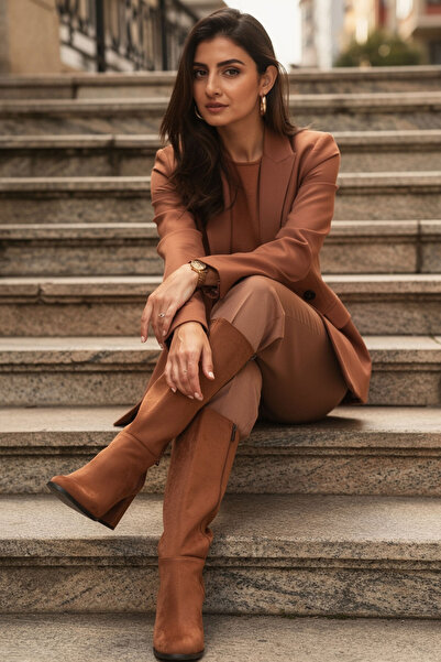 SOHO Taba Süet  Kadın Çizme 17548