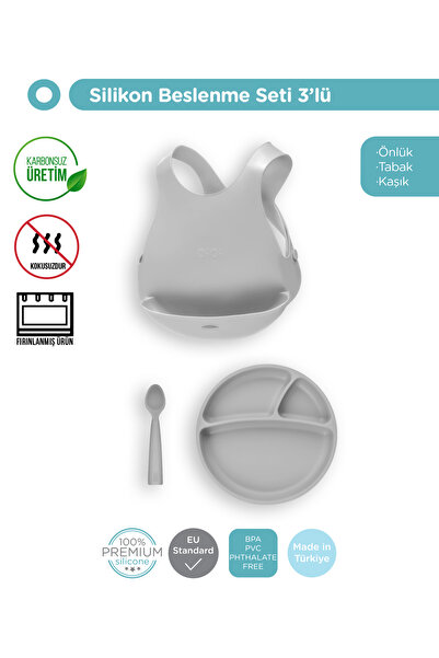 OiOi 3'lü Beslenme Seti Gri