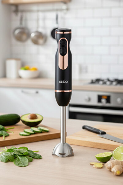 Sinbo SHB-7513 Paslanmaz Çelik Bıçaklı El Blenderi, 400 Watt & Sessiz Motor &...