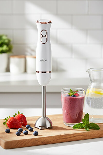Sinbo SHB-7514 Paslanmaz Çelik Bıçaklı El Blenderi, 400 Watt & Sessiz Motor &...