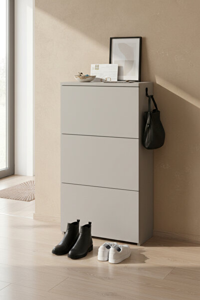 Skandi homeworks Palm 3 Kapaklı Slim Ayakkabılık - Yan Askılıklı Fonksiyonel ...