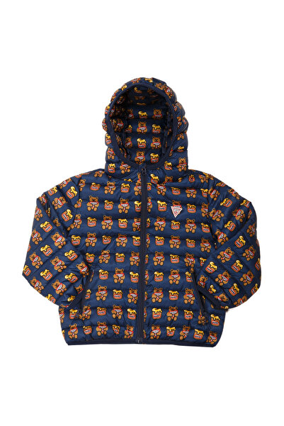 Guess Zateplená bunda s kapucí a dlouhými rukávy na zip