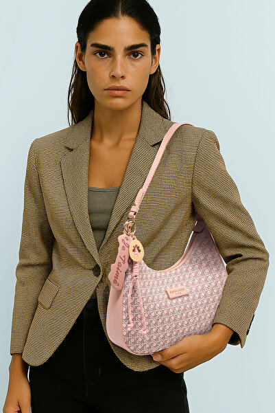 Pierre Cardin Pink Digital Monogram Women's Cross Shoulder Bag 05Po25Y10703