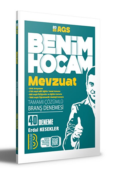 Benim Hocam Yayınları 2026 AGS Mevzuat Tamamı Çözümlü 40 Branş Deneme Benim H...