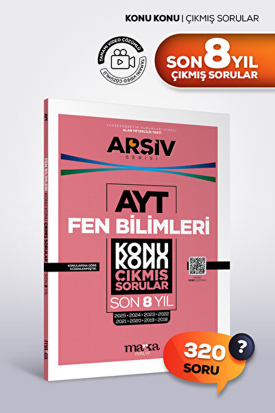 Marka Yayınları AYT Fen Bilimleri Son 8 YIL Fizik Kimya Biyoloji Konu Konu Çı...