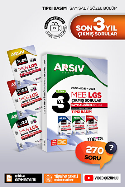 Marka Yayınları LGS 8. Sınıf Son 3 Yıl Tıpkı Basım Çıkmış Sorular | Video Çöz...