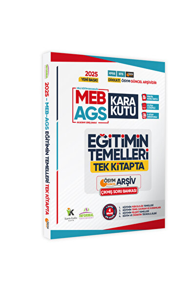 İnformal Yayınları 2025 MEB-AGS Eğitimin Temellerinin Kara Kutusu TEK KİTAP Ö...