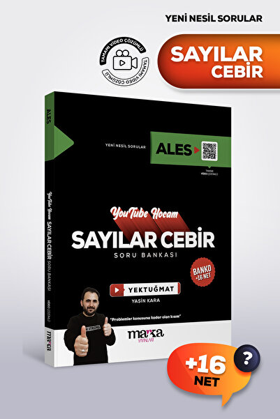 Marka Yayınları ALES 2026 Sayısal Cebir Soru Bankası Video Çözümlü | Yasin Kara