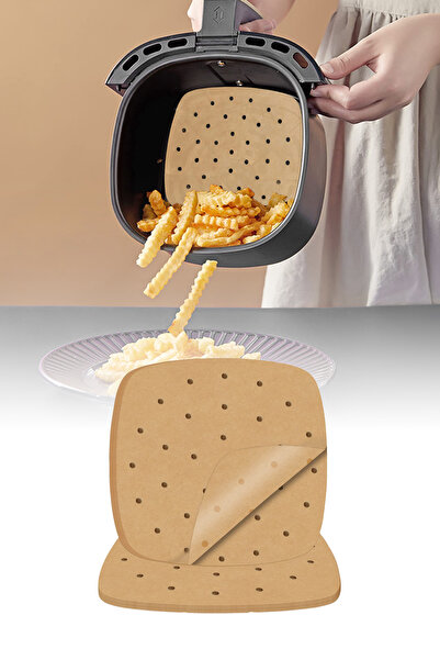 omilife 50 قطعة من ورق الطهي المثقب المربع الشكل، ورق مقاوم للزيت للقلاية اله...