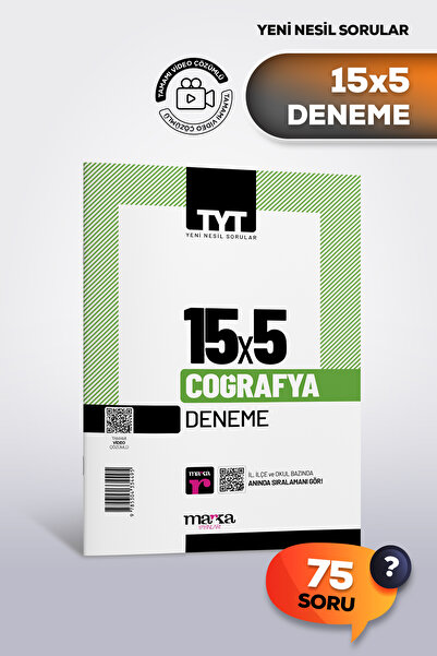 Marka Yayınları TYT 2026 Coğrafya 15 Deneme | Tamamı Video Çözümlü