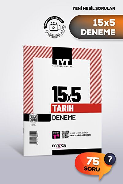 Marka Yayınları TYT 2026 Tarih 15 Deneme | Tamamı Video Çözümlü