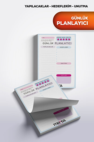 Marka Yayınları Günlük Planlayıcı | Yapılacaklar, Hedeflerim, Unutma, Notlar