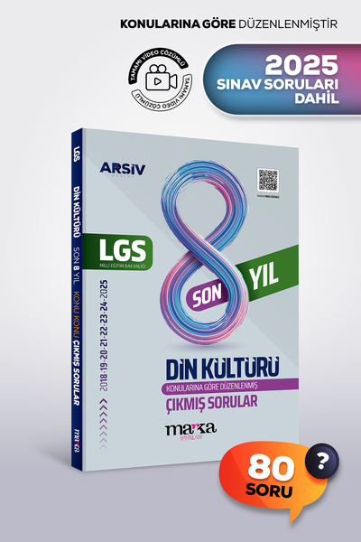 Marka Yayınları LGS DİN KÜLTÜRÜ ve AHLAK BİLGİSİ  Son 8 Yıl Çıkmış Sorular | ...
