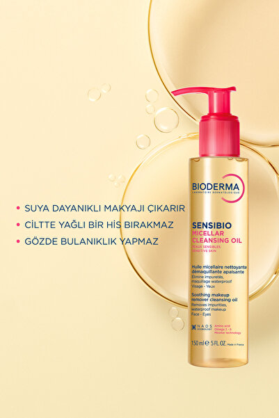 Bioderma Sensibio Micellar Cleansing Oil Hassas, Normal Ciltler Yağ Bazlı Yüz&Göz Makyaj Temizleyici 150 ML