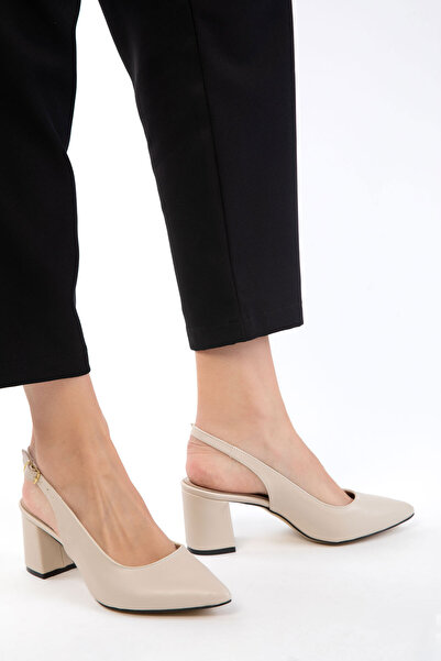 SOHO Beige Klassische Damenschuhe mit Absatz 20371