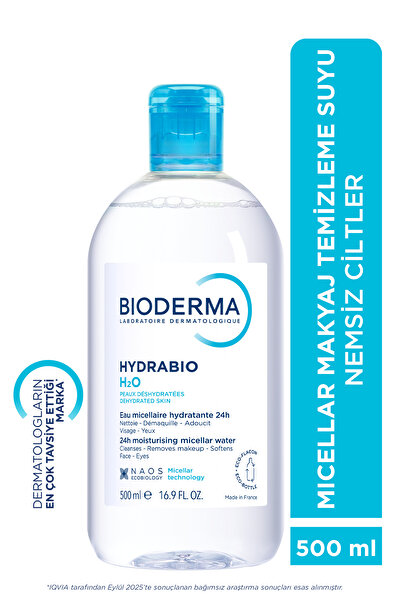 Bioderma Hydrabio H2O - 500 мл мицеларна хидратираща почистваща вода за суха ...