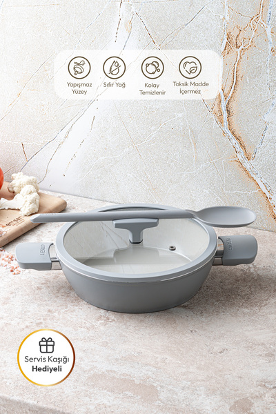 Emsan Swiss Crystal Rs Karnıyarık Pot Gray 30 cm