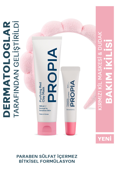 Propia Kırmızı Kil Maskesi & Dudak Bakım İkilisi