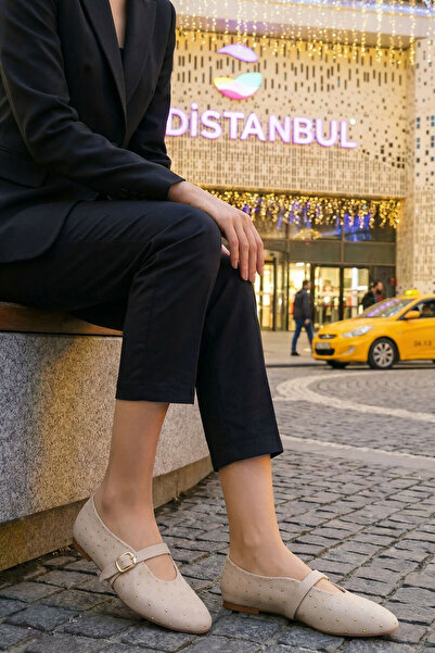 SOHO Ballerinas aus echtem Leder für Damen, Wildleder, 20996