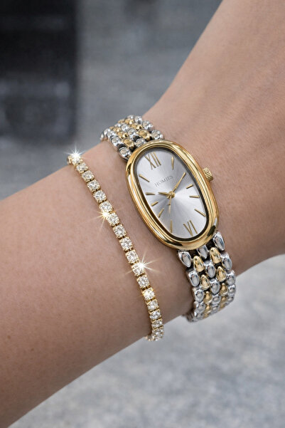 Homies ساعة يد نسائية مع صندوق هدايا أصلي وسوار هدية.HMRSOBC3745F6