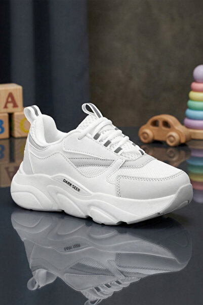 DARK SEER Kids DS 1838 Weißer Kinder-Sneaker, Freizeit-Sportschuhe