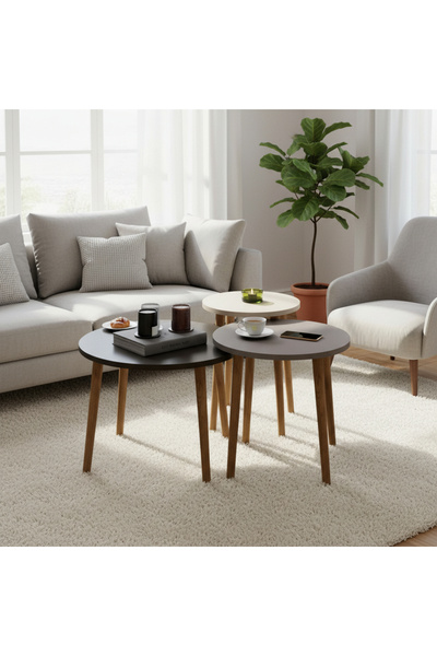 Monte Sehpa Roma 3'lü Orta Sehpa