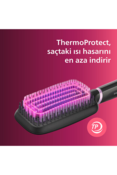 Philips Düzleştirici Tarak, Anında Doğal Düz, Pürüzsüz Kabarmayan Saçlar, BHH880/00