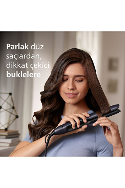 Philips Saç Düzleştirici Bhs732/00,bukle Özelliği,argan Yağı Katkılı,uv Koruması,kılıf Hediyeli