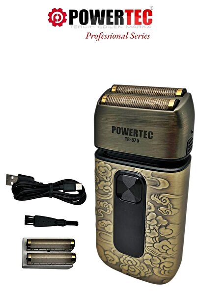 POWERTEC TR-575 Profesyonel Usb Şarjlı Günlük Sakal Sinekkaydı Tıraş Makinesi...