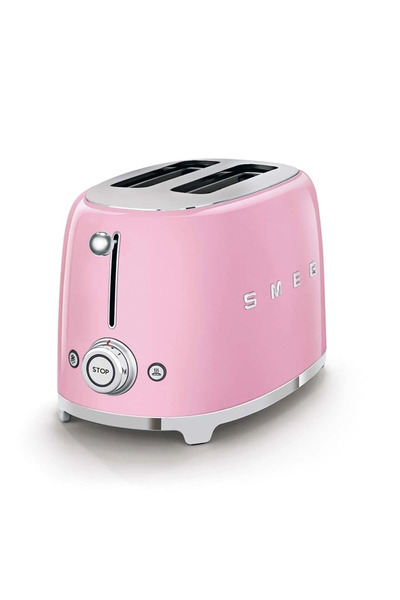 SMEG 50's Style Retro Pembe Ek Kızartma Makinesi 2x1 Tsf01pkeu