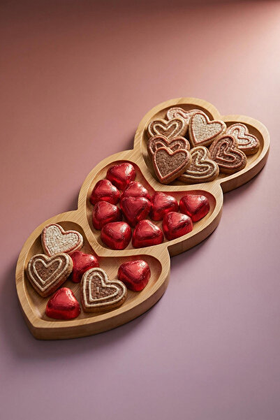 TRENDYOLMİLLA HOME Herzförmiger Bambus-Präsentationsteller 11,5x29x1,2 cm TPH...