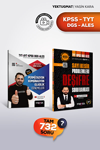 Marka Yayınları KPSS DGS ALES TYT Sayı Kesir Problemleri DEŞİFRE+Permütasyon ...